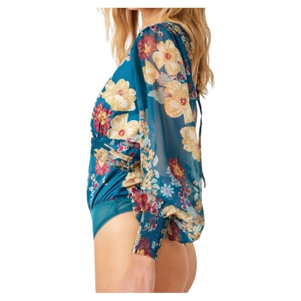 NWOT Free People Intimately wanderlust floral print bodysuit - Picture 6 of 11
